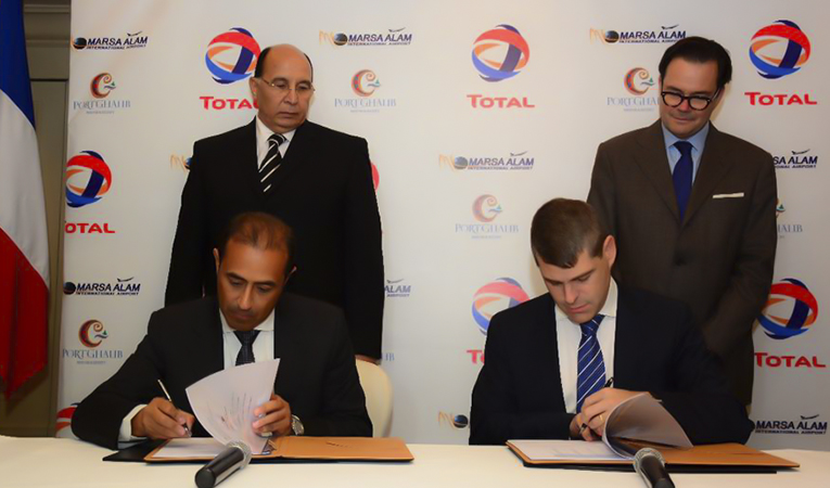 A new partnership deal between Marsa Alam International Airport and Total Egypt Photo